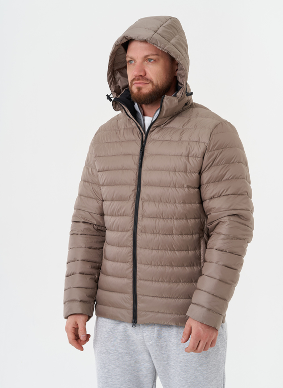 Стеганая куртка с капюшоном