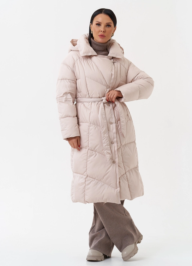 фото Женский пуховик с капюшоном  модель № 28961