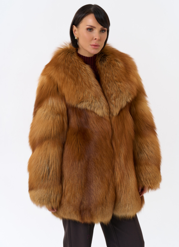 Шуба из рыжей лисы