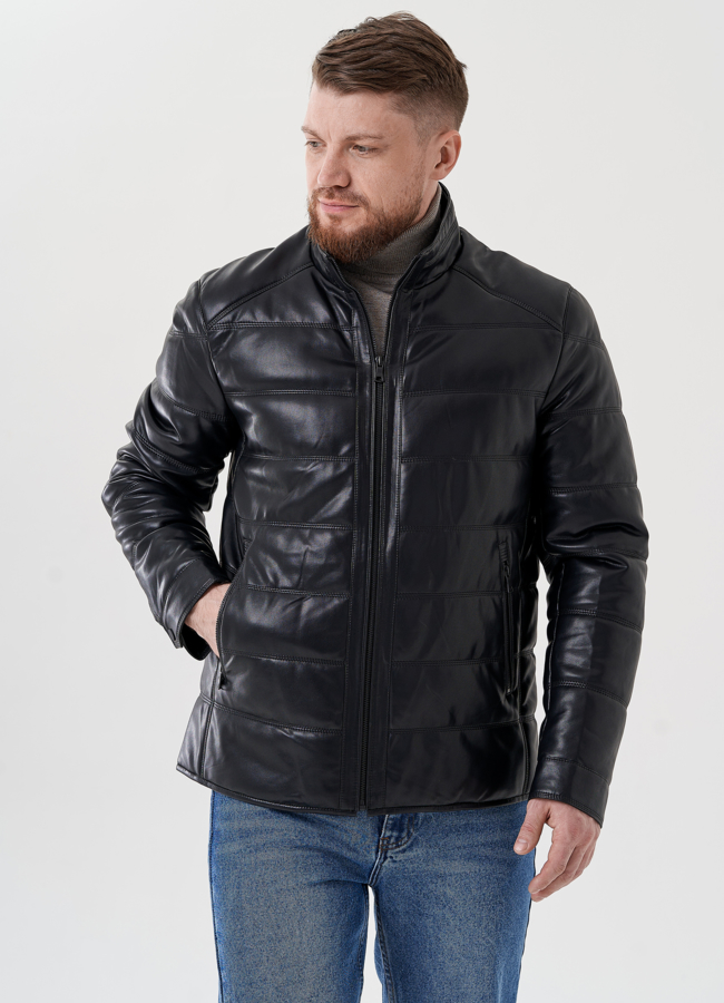 Мужская куртка из эко кожи модель № 24466 в рассрочку