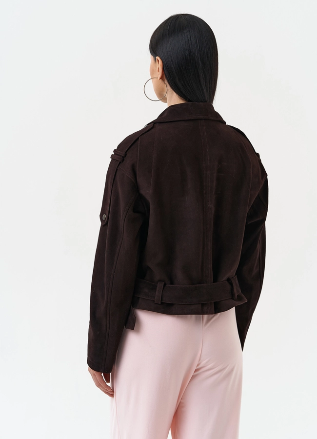 Женская куртка из натуральной замши модель № 30318 в кредит
