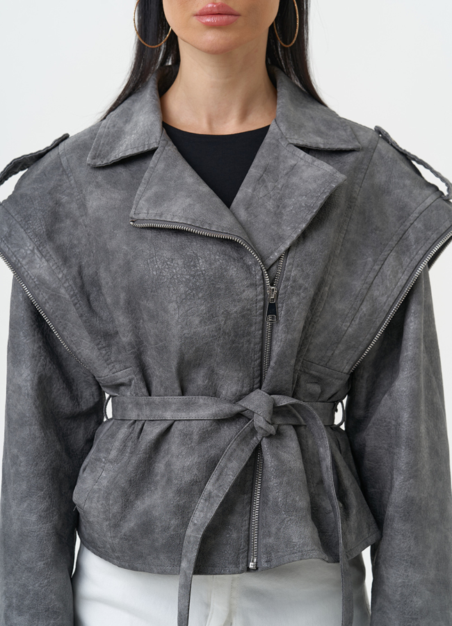 Куртка женская из эко кожи в стиле ретро модель № 30310 универмаг малина