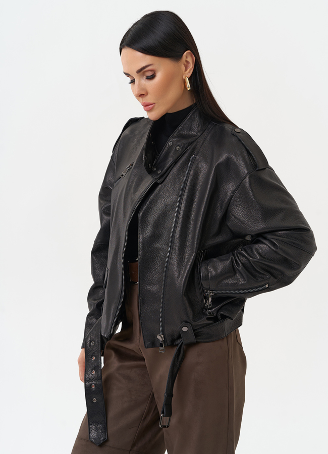 Куртка косуха из натуральной кожи модель № 30162 универмаг малина