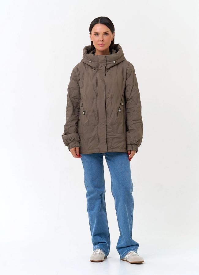 Женская куртка с капюшоном модель № 33843 в кредит фото
