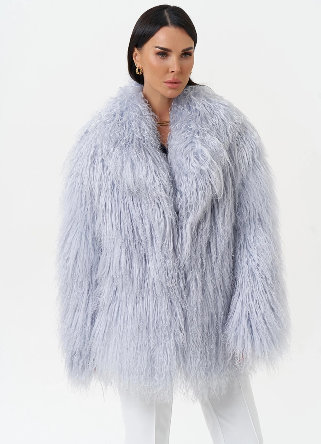 Женская шуба из меха ламы модель № 30633 универмаг малина