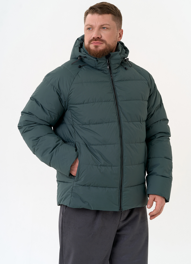 Мужской пуховик с капюшоном  модель № 31457 универмаг малина