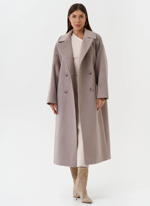 Женское двубортное пальто 