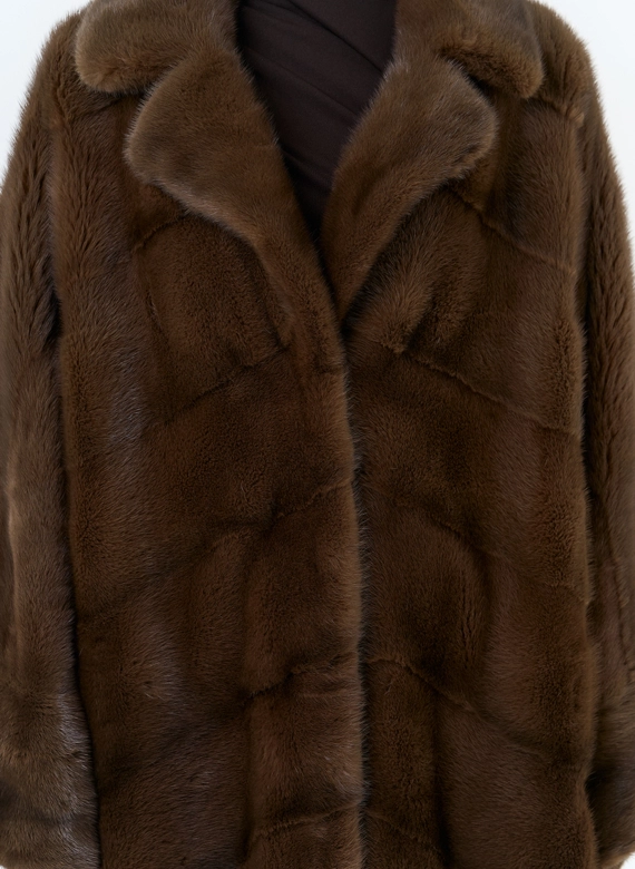 Шуба оверсайз с английским воротником